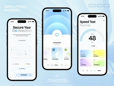 Gelby - VPN Mobile App cybersecurity ios vpn ip protection mobile app network security nord vpn planet vpn privacy proxy saas security security system startup ui ux usability vpn vpn app vpn app design vpn service vpn ux