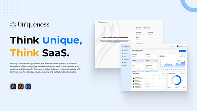 Uniqueness: Saas Website Design admin panel analytics animation b2b branding clean cloud concept creative dashboard dashboard design design illustration interaction management minimal saas ui ux web