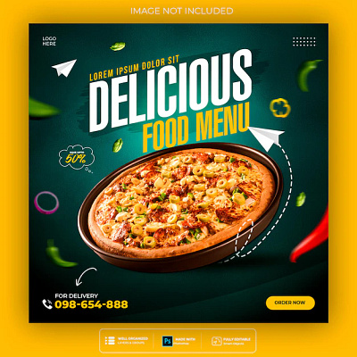 Restaurant Social media poster animation motion graphics