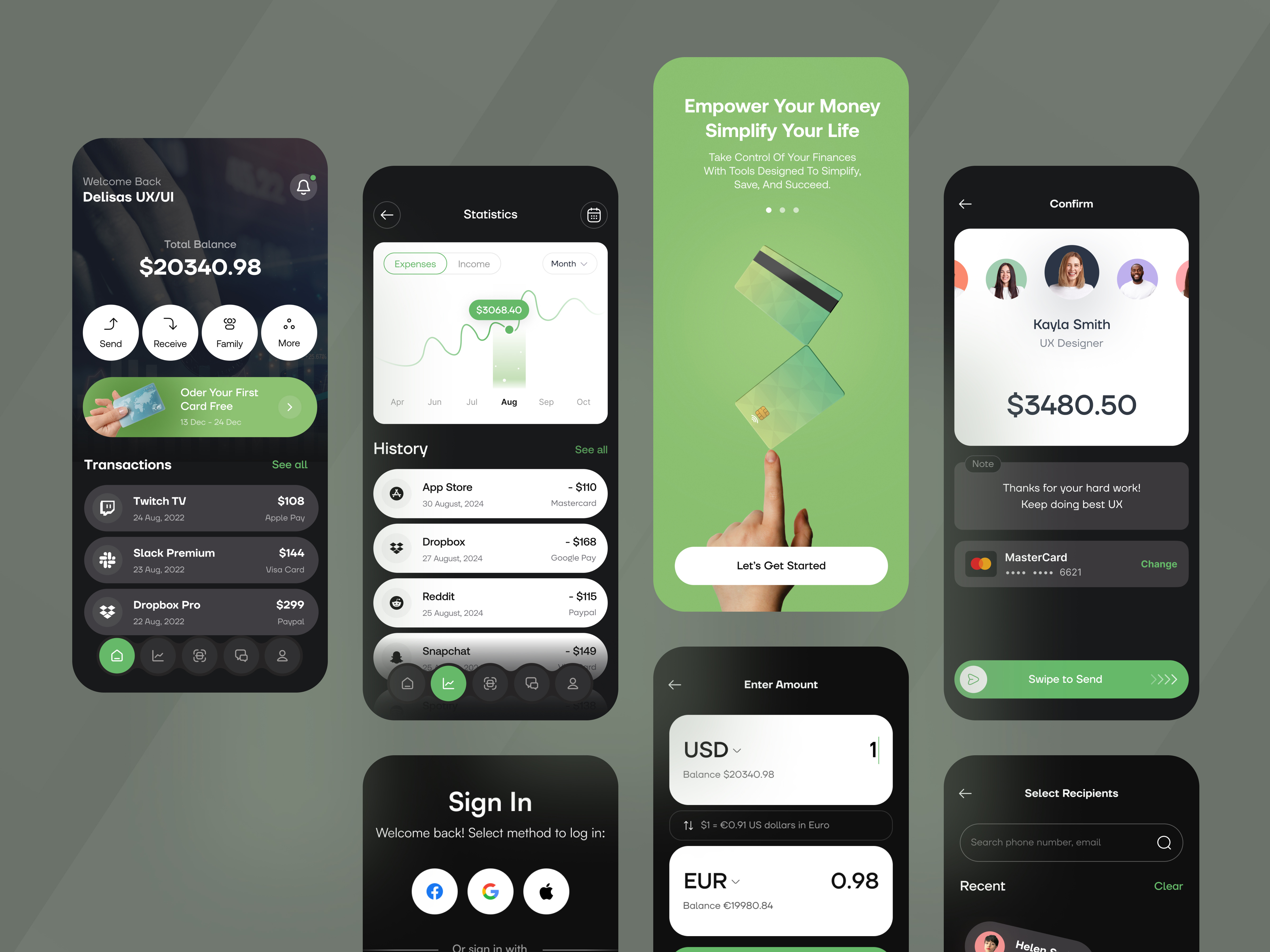 Finko - Send Money b2b b2c bill pay app branding clean delisas discover finance mobile app fintech fintech app modern money payment app product design saas sas send money app ui ux wallet app