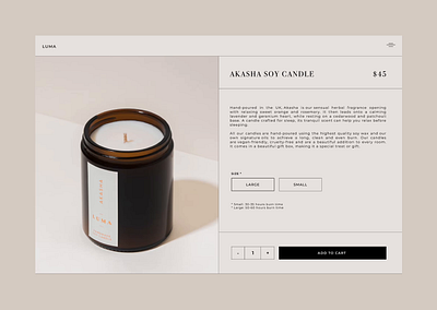 Soy Candles webshop candles webshop e commerce ecommerce ui web design webdesign webshop