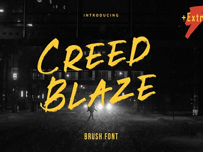 Creed Blaze - Brush Font advertising artistic branding brush font energetic font font awesome font design handwritten headline marketing poster social media sport street stylish font typography