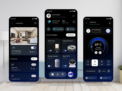 IoT - Smart Home Mobile App Design ai appdesign appinterface connectedliving dailyui dailyuichallenge designcommunity designinspiration dribbble dribbbleshots homesecurity iotdesign mobileappdesign modernui smarthome smarthomeapp smarttechnology ui uiuxdesign userexperience