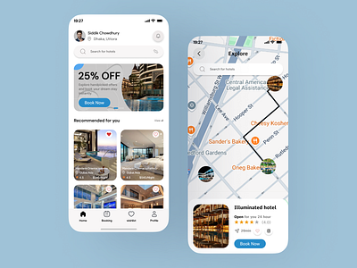 Hotel Booking App dashboard figma mobile responsive design screenshot ui uiux ux