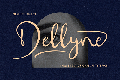 Dellynne - Authentic Signature Typeface branding design elegant font free font graphic design handwritten illustration logo modern signature typeface typography ui