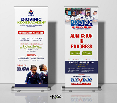 School Roll Up Stand admission advertising banner design digitalbranding diovinic education feedback graphic design marketing rollup rollupbanner rollupstand school