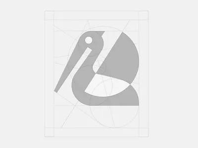 LOGO - PELICAN animal bird branding design graphic design grid icon identity illustration logo pelican pelicans ui vector water