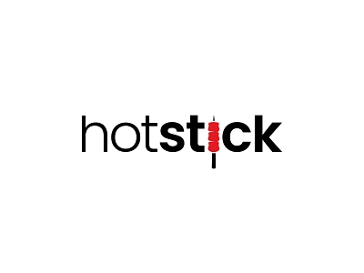 Hotstick - Logo Design hot logo hotstick logo logo sate satay satay logo sate stick logo