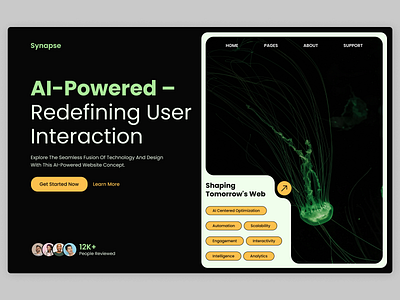 Synapse - AI Elevated – Shaping Tomorrow's Web ai artificialintelligence automation designinnovation digitaldesign futuristicdesign innovation interactiondesign machinelearning moderndesign personalization responsivedesign techdesign techui uiux userexperience uxdesign uxuiinspiration web design webdevelopment