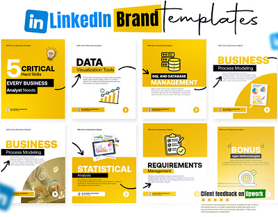 LinkedIn Brand Templates Design | LinkedIn Carousel advertising amazon branding brandtemplates freemockup graphic design instagram instagrampost linkedin linkedinpost socialmediadesign templates