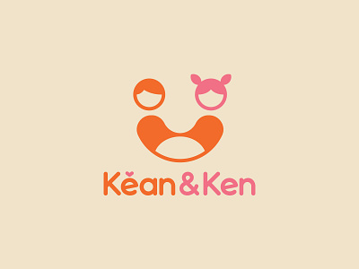 Kean & Ken - Logo Design boy logo emoticon emoticon logo face face logo girl logo kid face logo kids kids fashion kids fashion logo kids logo smile smile logo