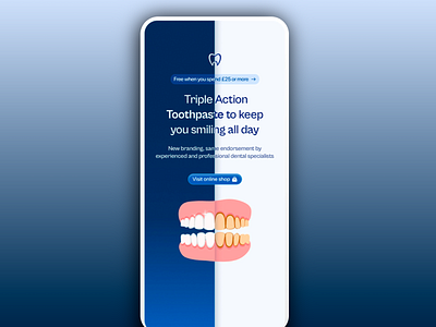 Oral Health Meets Mobile Design app ui brand identity clean design commercial design consumer engagement dental products interactive design lifestyle design marketing design minimalist mobile interface mobile marketing modern design online store product branding product showcase responsive design user engagement visual communication visual hierarchy