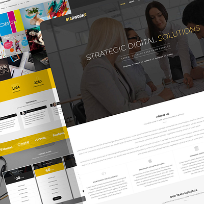 Design Agency - Landing Page branding case study design design agency flat graphic design illustration landing page logo uiux user experience design user interface web application website