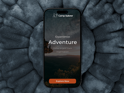 Adventure Camp Booking Appp Design adventure camp app app design app interface app ui booking app branding camp app design hotel booking app interface logo ui ui design ui ux design