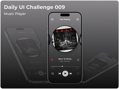 Challenge #009 - Music Player Design | Daily UI appdesign appu creativedesign dailyui designchallenge designprocess digitaldesign dribbble interactiondesign mobiledesign musicapp musiclovers musicplayer uidesign uiinspiration uitrends userexperience uxdesign visualdesign webdesign