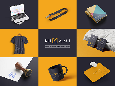 Logo Reveal KUKAMI Technology brand identity branding design emble freelancer graphic design illustration it logo kukami logo logo logo design mock up mock up design monogram logo technology logo text typography logo