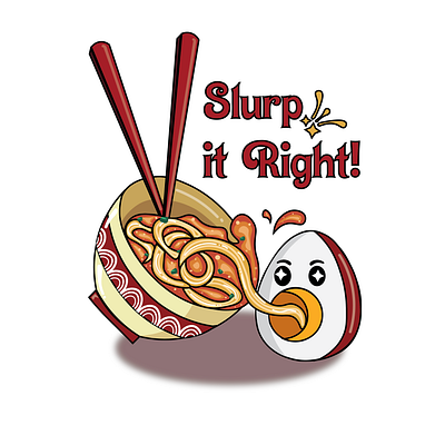 Sticker - Ilustration drawn food ilustration noodles streetfood vector