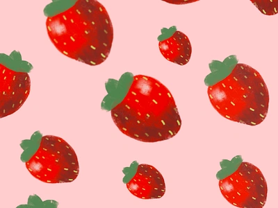 Strawberry Short Cake digital art illustrator morden art procreate wallpaper