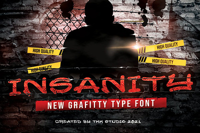 INSANITY – Graffiti Font branding display font edgy font gaming graffiti movie poster thumbnails urban youtube