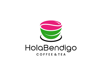 Hola Bendigo - Logo Design coffee and tea coffee and tea logo coffee bean coffee bean logo coffee logo tea logo