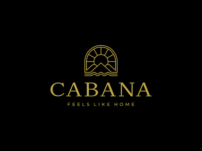 Cabana - Logo Design cabana logo line logo logo luuxry logo minimalist logo mountain logo sun and mountain logo sun logo