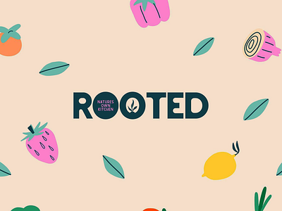 Rooted - Kitchen Logo brand identity design branding clean layout cook creative design eco food garden graphic design green kitchen kitchen logo knive logo logo design logo designer nature product design visual identity