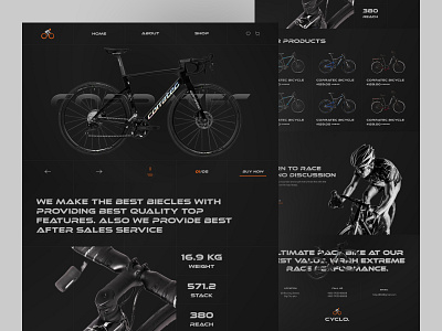 Cycle Store Website Design bicycle store bicycle website cycle design ecommerce landing page shopify store shopify website ui design ui header ui ux web design website website design website ui