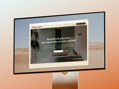 Les bains de Cléopatre - Website Mockup animal branding cat cleopatre design dog egypte graphic design illustration interaction design interface logo luxe ui user experience ux ux design web design website website design