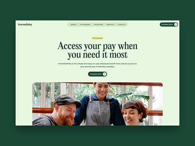 Website Design for Immediate Fintech Service animation design employment finance fintech graphic design hr interaction design interface landing page motion graphics service website ui user experience user interface ux ux design web design web marketing website