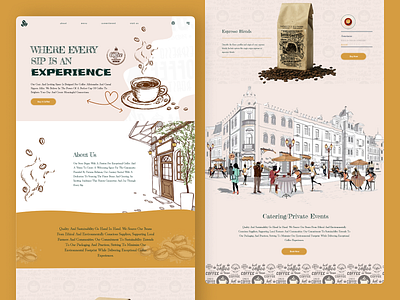 Coffee Shop Website branding coffee shop design landing page minimal popular shot restaurant shop ui uidesign web web design web ui website