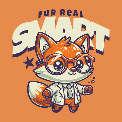 Fur Real Smart cartoon cool funny furreal kittl kittldesign print on demand smart t shirt t shirt design tshirtdes