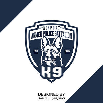 POLICE K9 LOGO DESIGN branding design design logo dog dog house dog logo dog logo design graphic design illustration logo logo design police police dog police logo typography ux vector