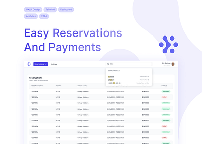 Payment & Booking Management System admin panel booking crm custom dashboard design figma illustration lottie payment management property management tailwind ui user flow ux web app web design