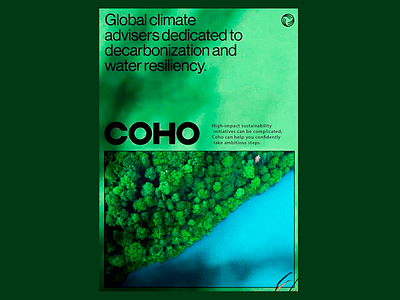 Coho - Landing Page brand branddesign brandidentity branding climate design education global logo logomark logotype poster posterdesign trees ui ui design ux water web design website