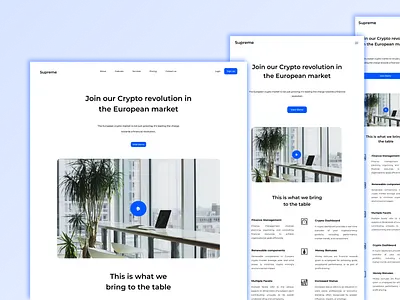 SupremeCoin: The Future of Finance app cryptocoins figma ui user experience ux