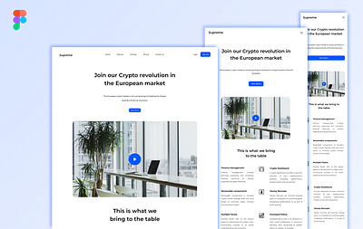 SupremeCoin: The Future of Finance app cryptocoins figma ui user experience ux