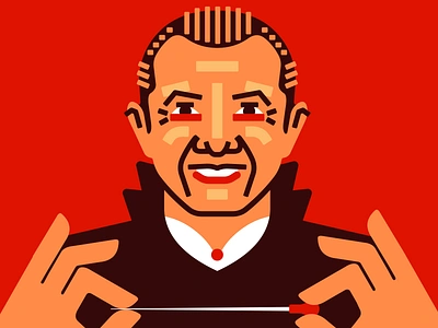 Tan Dun conductor editorial illustration opera portrait tan dun