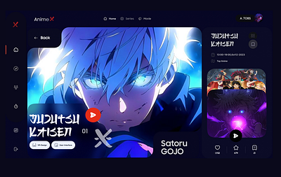 Anime Dashboard Design anime dashboard ui uiux website