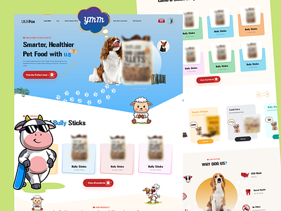 Pet food Landing Page 🐾 app branding design graphic design illustration logo typography ui ux vector