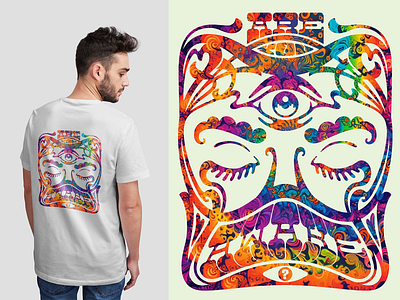 Psychedelic Tees apparel camiseta colorful design illustration lettering psychedelic retro surrealism tee tipografia tshirt type typography vector vintage