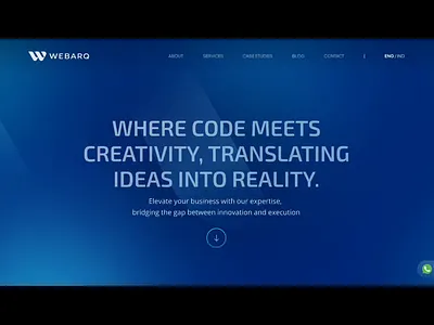 WEBARQ Digital Agency Website digital agency landing page portfolio project showcase ui website