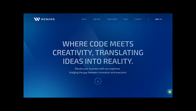 WEBARQ Digital Agency Website digital agency landing page portfolio project showcase ui website