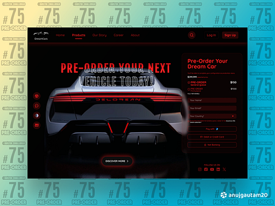 #DailyUI Challenge #075: Pre-Order 075 75 app branding creativity dailyui dailyui challenge design graphic design illustration interactive landing page pre order trending ui uiux usablity userflow ux web page