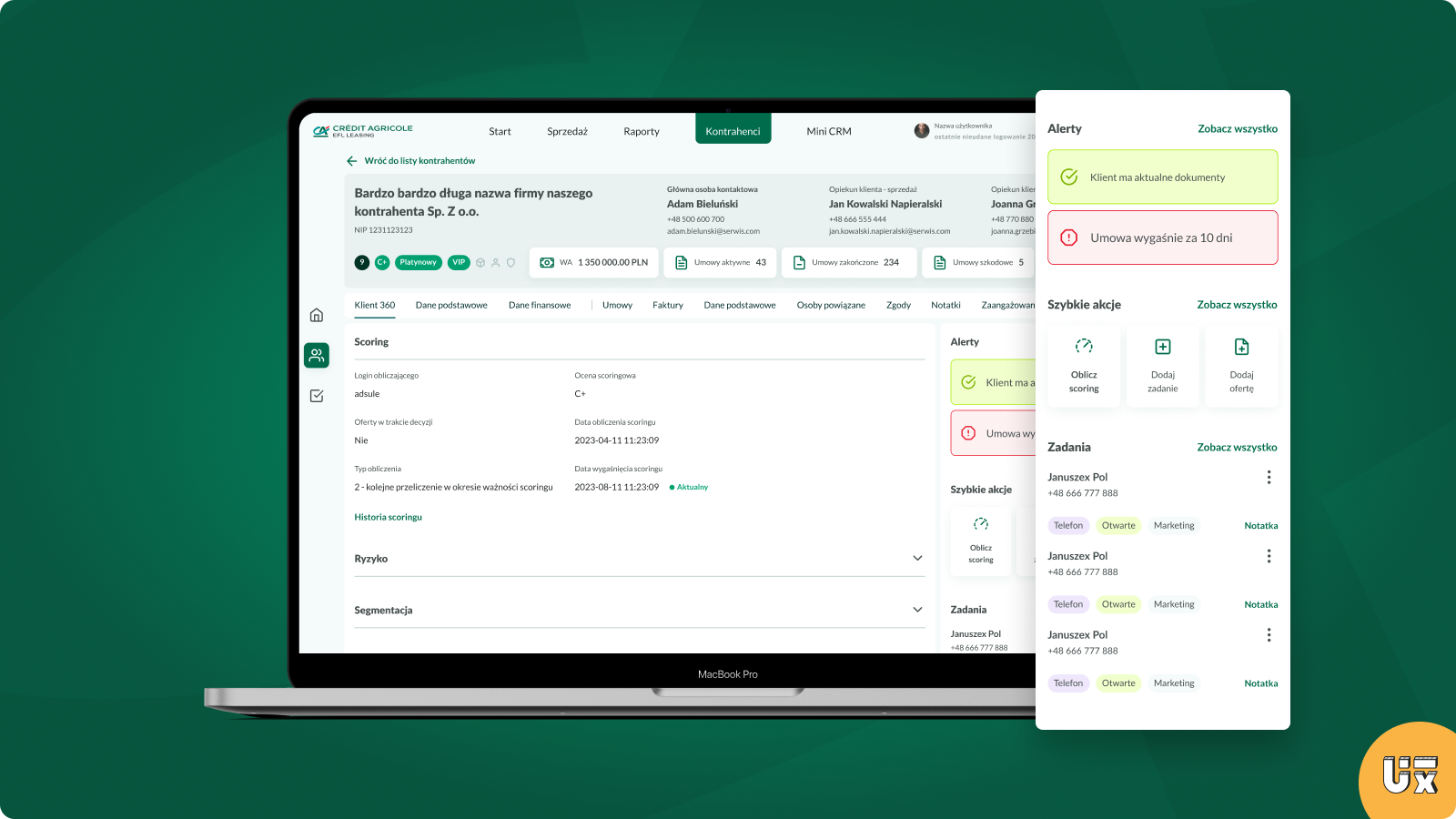 Credit Agricole EFL Leasing - Case Study ailleron banking branding design fintech graphic design illustration logo ui ux