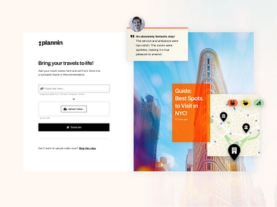 Travel Portal UI Design ai desktop figma flat graphic design map new york pastel photo photography travel ui ux