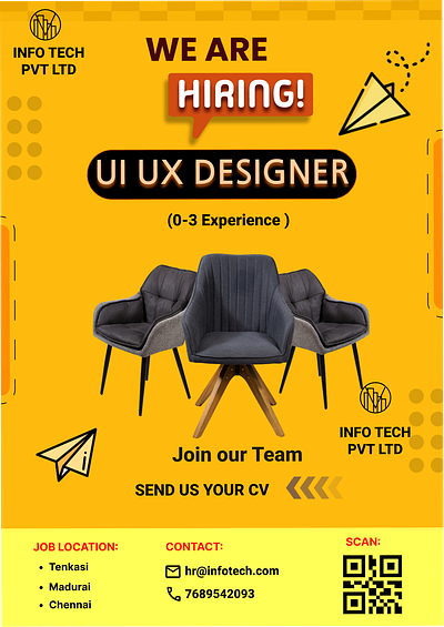 HIRING POSTER branding design post design poster figma hire post hiring post hiring poster hiring template poster poster design poster in figma poster template ui ui ux designer uiux