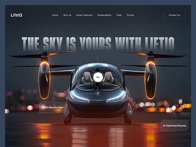 Landing Page for Online Air Taxi Booking air taxi bengaluru booking dubai flying taxi web mobile smart travel taxi app taxi booking trip ui user interface ux website design