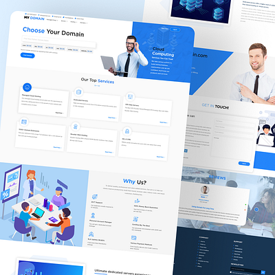 Domain Hosting - Landing Page branding design domain and hosting domain services graphic design hosting hosting website landing page ui web application website