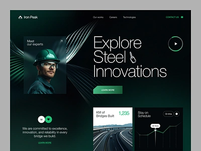 Website for a Construction Company ✦ Iron Peak design interface product service startup ui ux web website