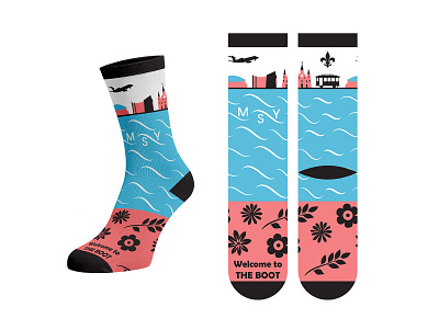 Floral Socks Designs design designer dtg socks design floral socks floral socks designs graphic design illustration knitting socks printing socks professional socks designer socks